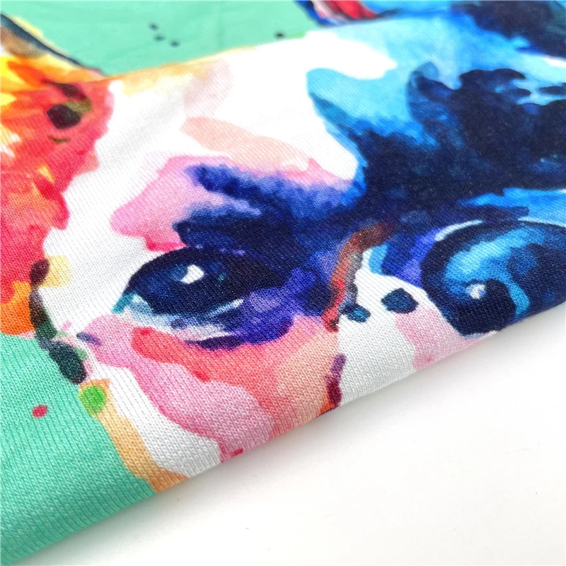 Прямая поставка с завода цифровая печать Бамбуковая французская махровая ткань 280-300gsm