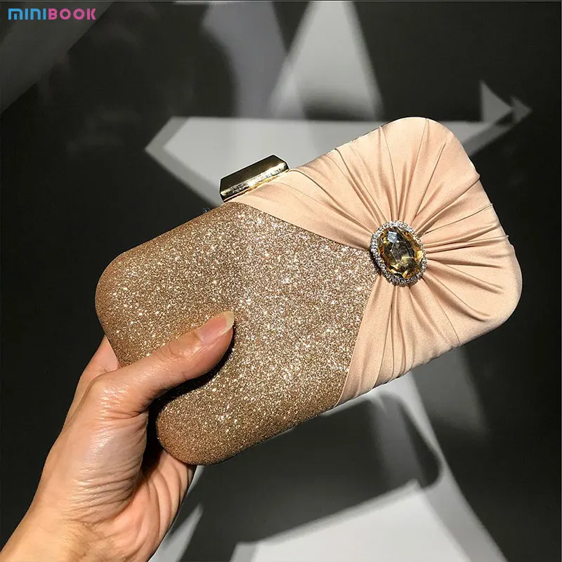 Minibook Latest Arrival Diamond-studded Banquet Bag Crossbody Chain Clutch Hand Bag Evening Handbag for Party