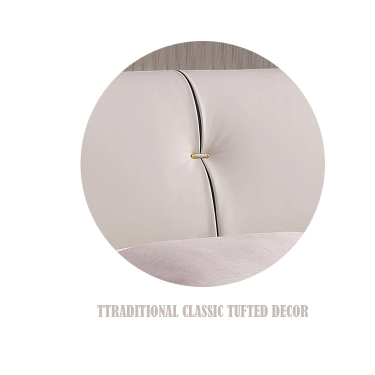 Modern Design Double King Queen Size Bed Frame With Leather Upholstered Headboard Bed Platform For Hotels Inn Guesthouse Suites