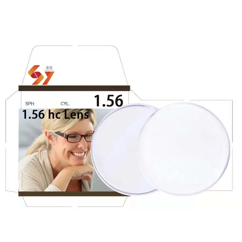1.56hc prescription manufacturers spectacle lentes opticos optic optical lens eye lens 1.56 hc optical lenses