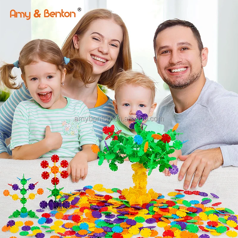 Plastic Small Mini Building Blocks Toys Kids Puzzle Spinning Top Set STEM & Preschool Table Top Toys From Amy&Benton