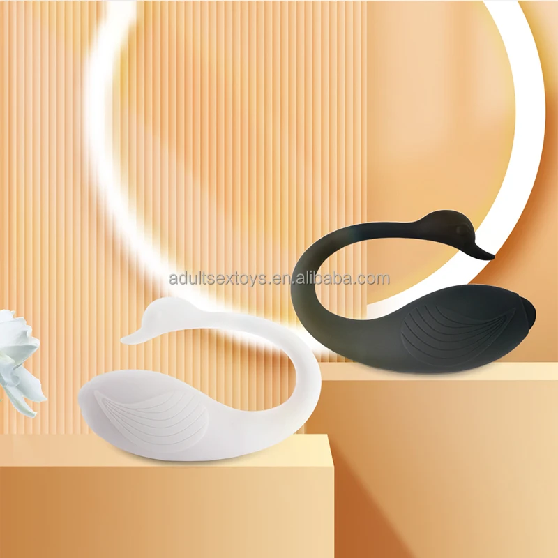 Mini White Swan Jump Egg Vibrator Mobile Phone APP Control Vaginal G Spot Mini Vibrator for Women