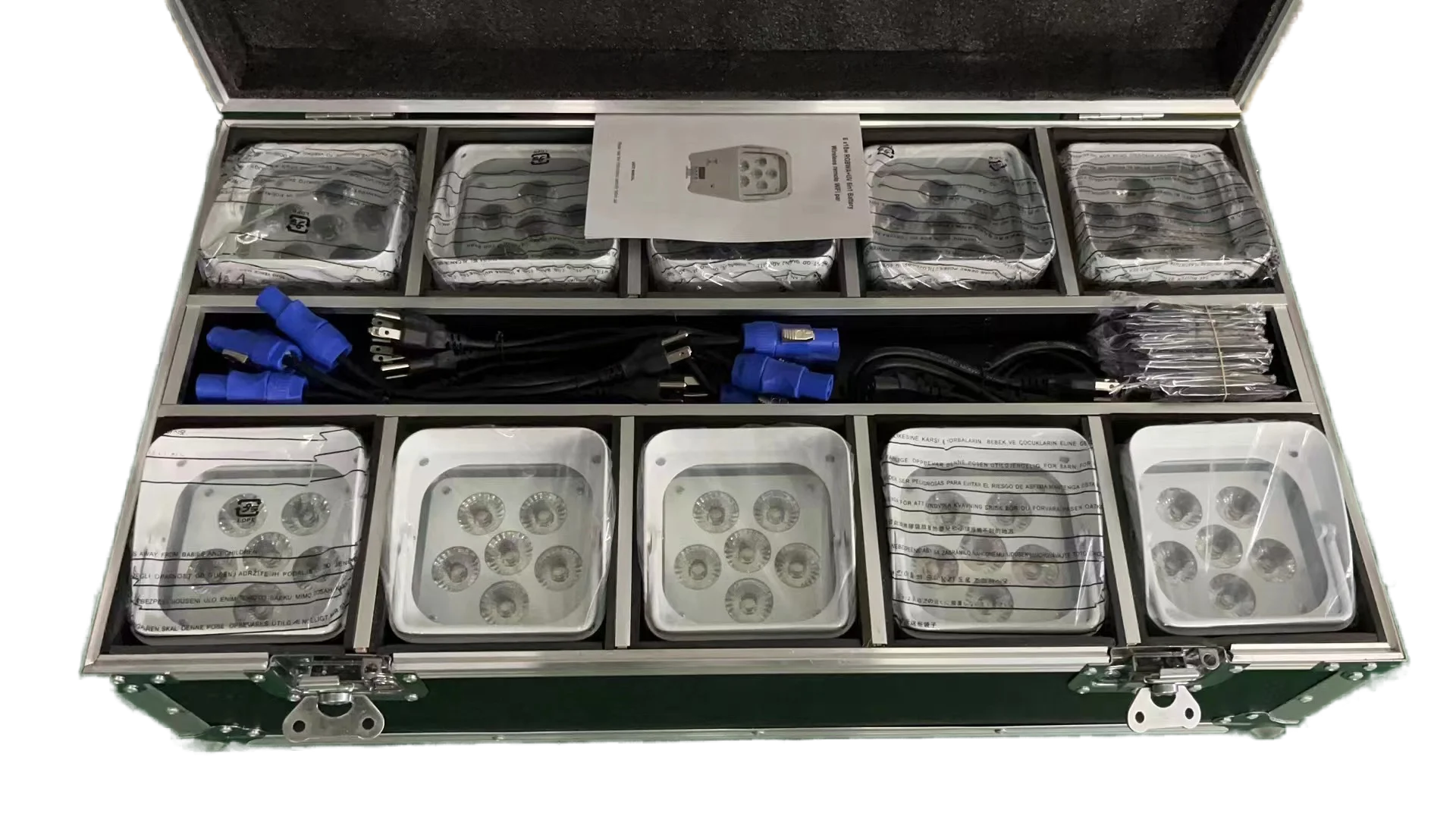 Professional Dj Lights 6X18W RGBWA UV 6 IN 1 Uplights Battery Power Wireless DMX LED Flat Par Lights For Dj Wedding Event