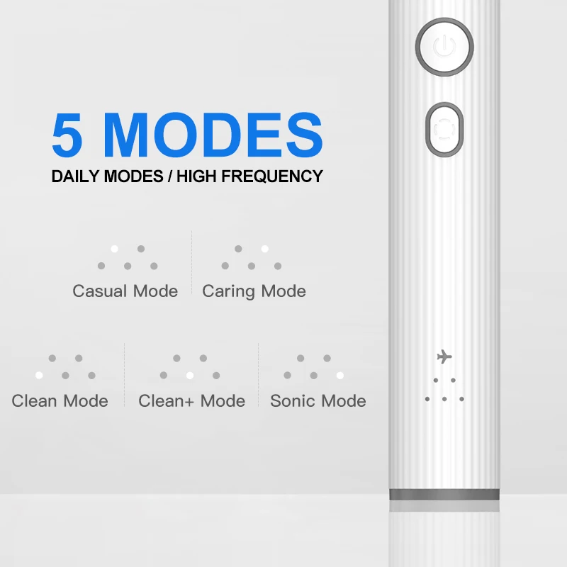 Customized IPX7 Relish Vibrosonic Toothbrush Wave Toothbrush 60 Degree Sweeping Sonic Electric Toothbrush