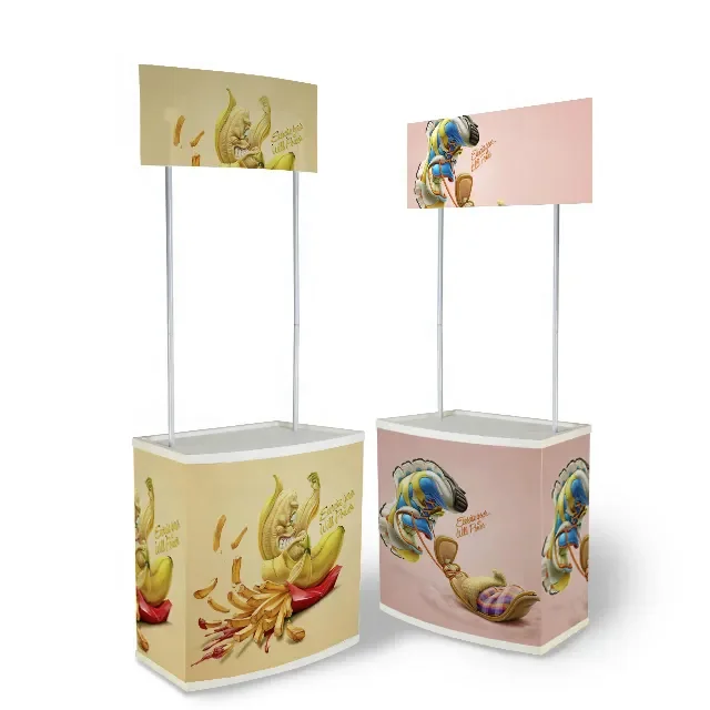 Guangzhou plastic pvc promotion counter promotion table