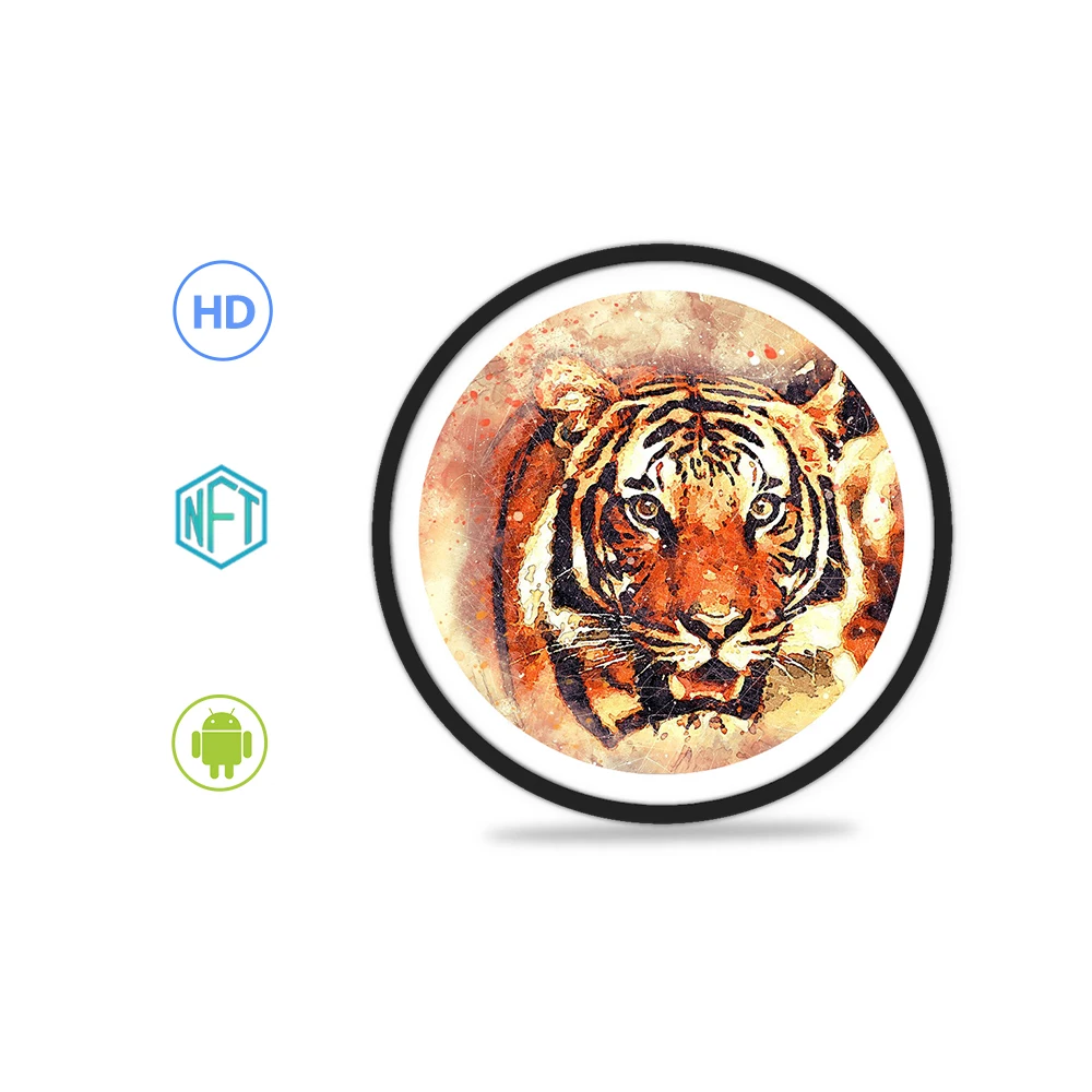 Round monitor screen advertising player digital signage and displays nft display round screen