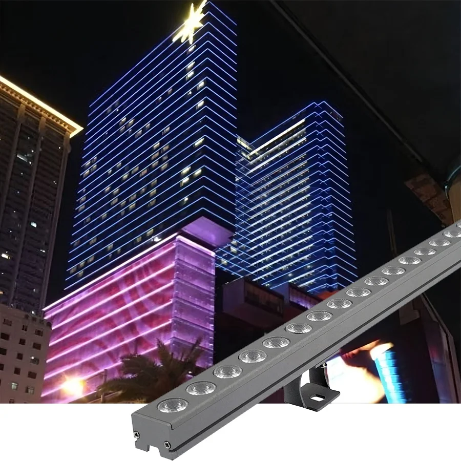 24W Led Wall Washer RGB Discount Professional Manufacturer Custom Power Length IP68 Outdoor IP65 CE ROSH IEC High Brightness 18w