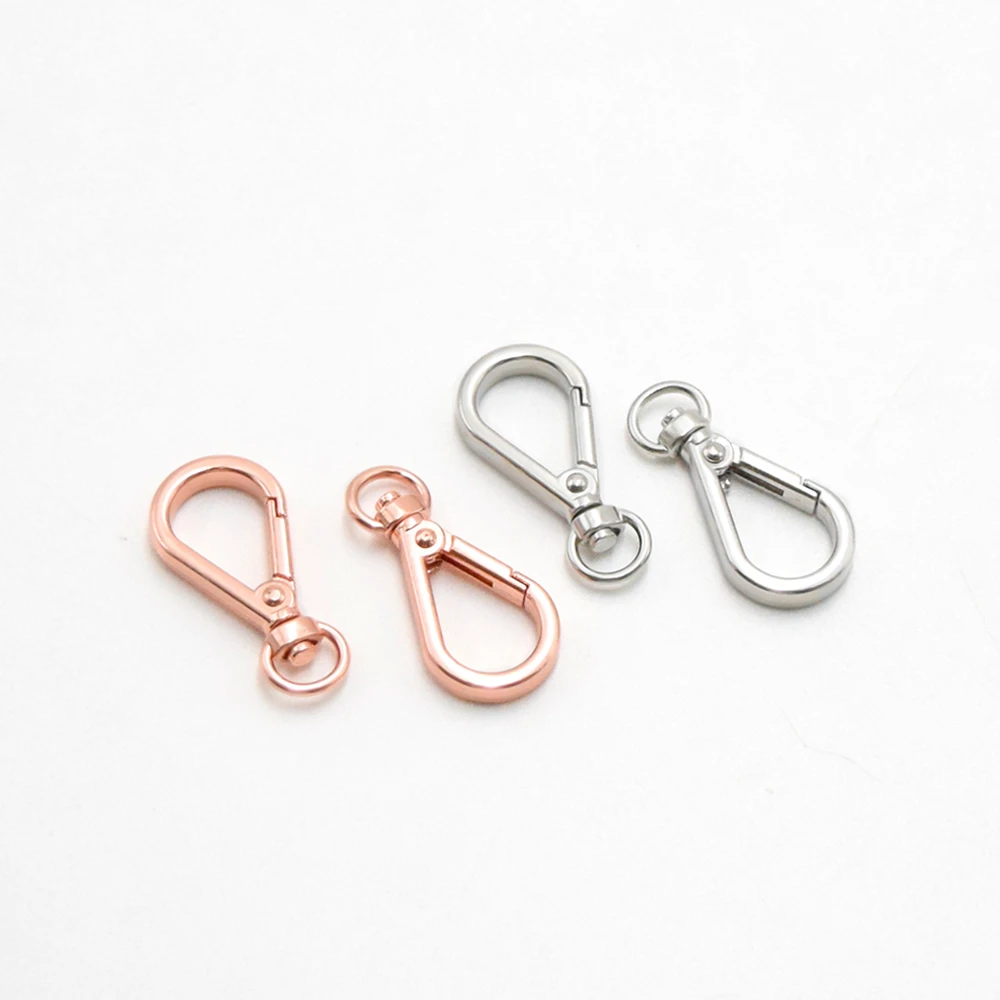Rotating keychain metal bag buckle leather webbing suitcase bag spring hook decorative accessories