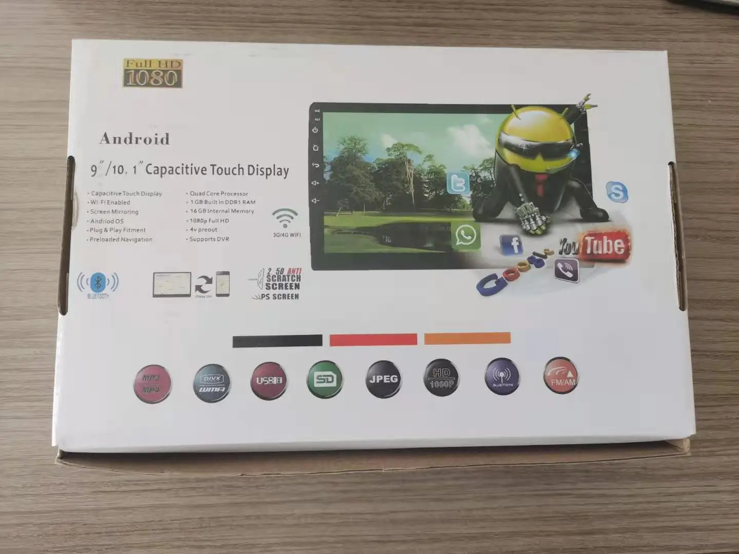  Автомобильный мультимедийный DVD-плеер 7 '/9'/10 1 'с GPS Wi-Fi Android-экраном 2 din
