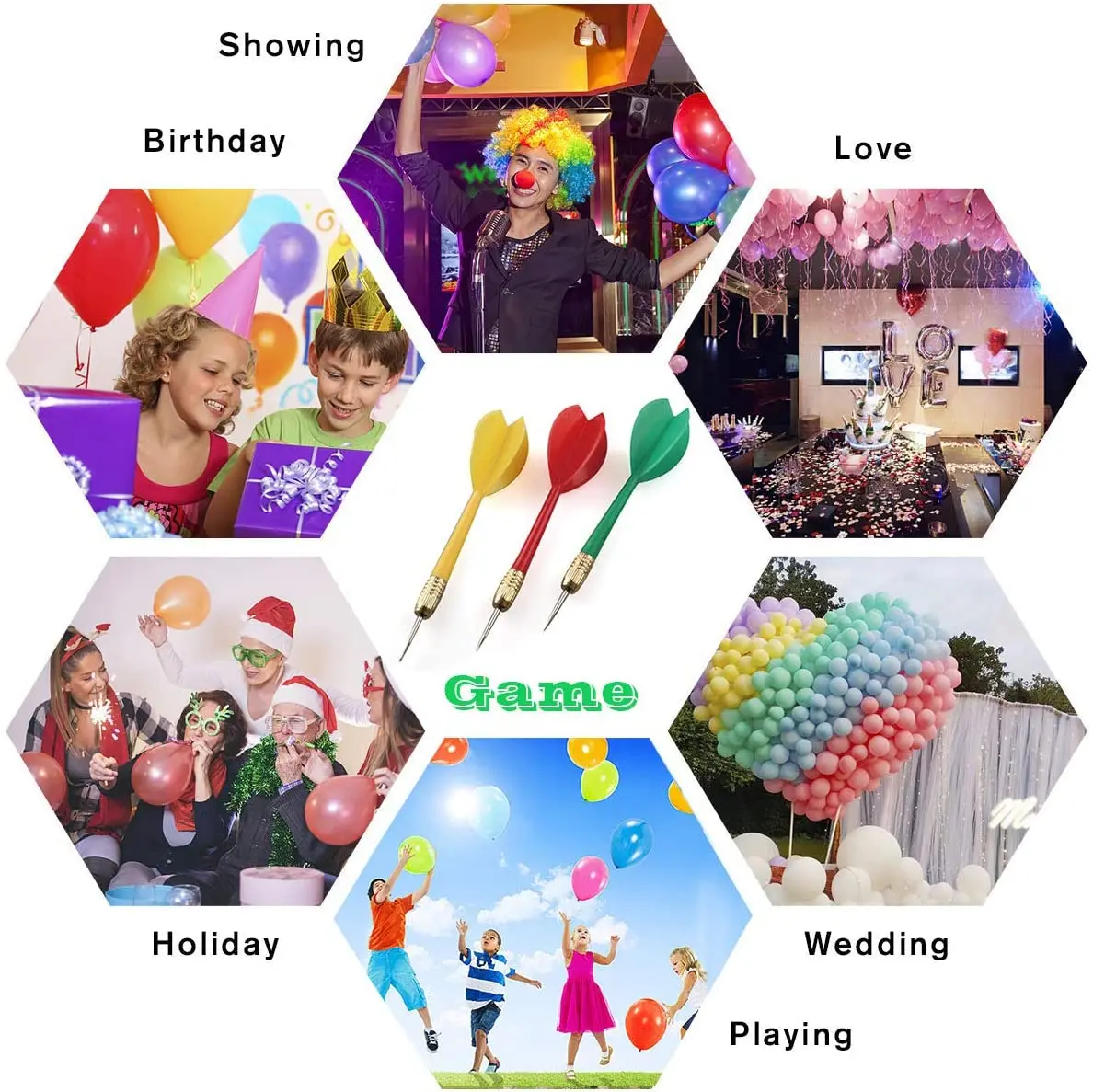 Balloon Pump Set Electric Air Balloon Blower,Balloon Inflator Dual Nozzles Balloon Arch Garland Kit with Tape Strip,Tying Tool