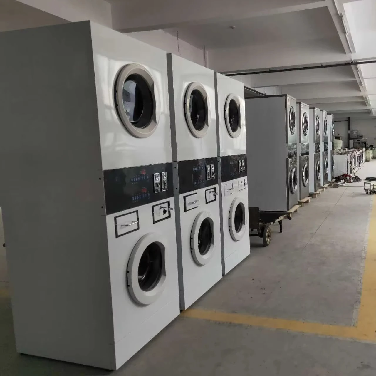 coin operated washing machine with drying