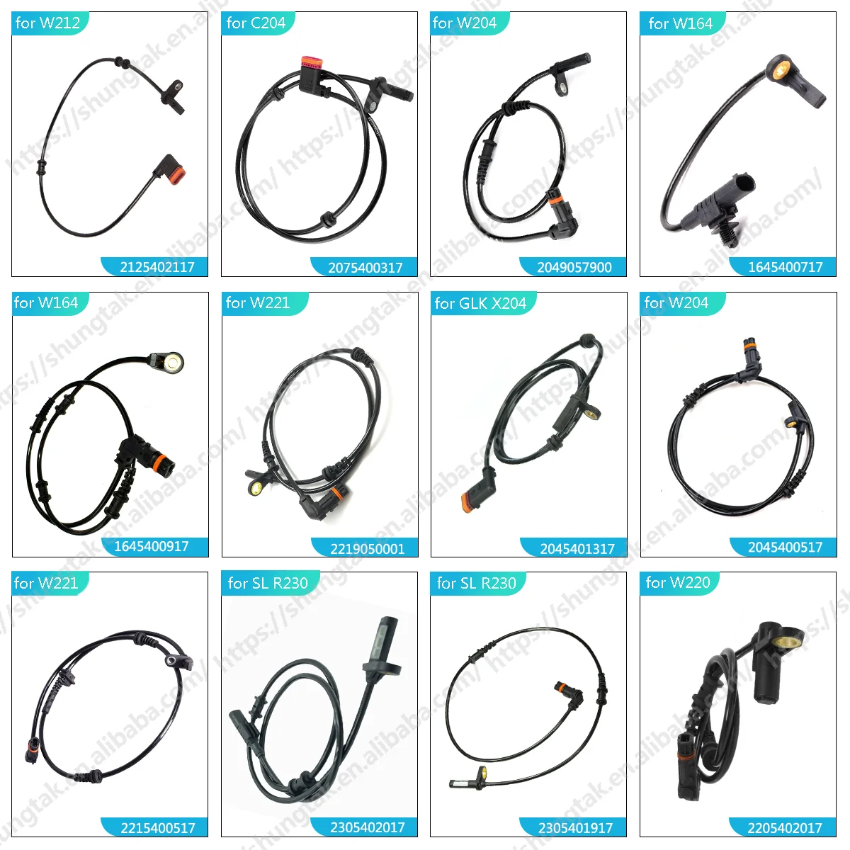 Wheel Speed Sensor ABS Sensor for Mercedes Benz CLC CLA GLA M GL A B SLK C GLK E CLK CLS SLS S R GLC GLE W901 W902 W903 W904