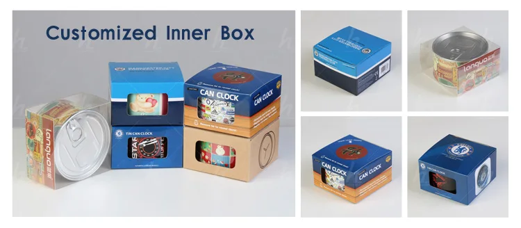 Customized Can Shaped Small Fridge Magnet Clock for Kitchen