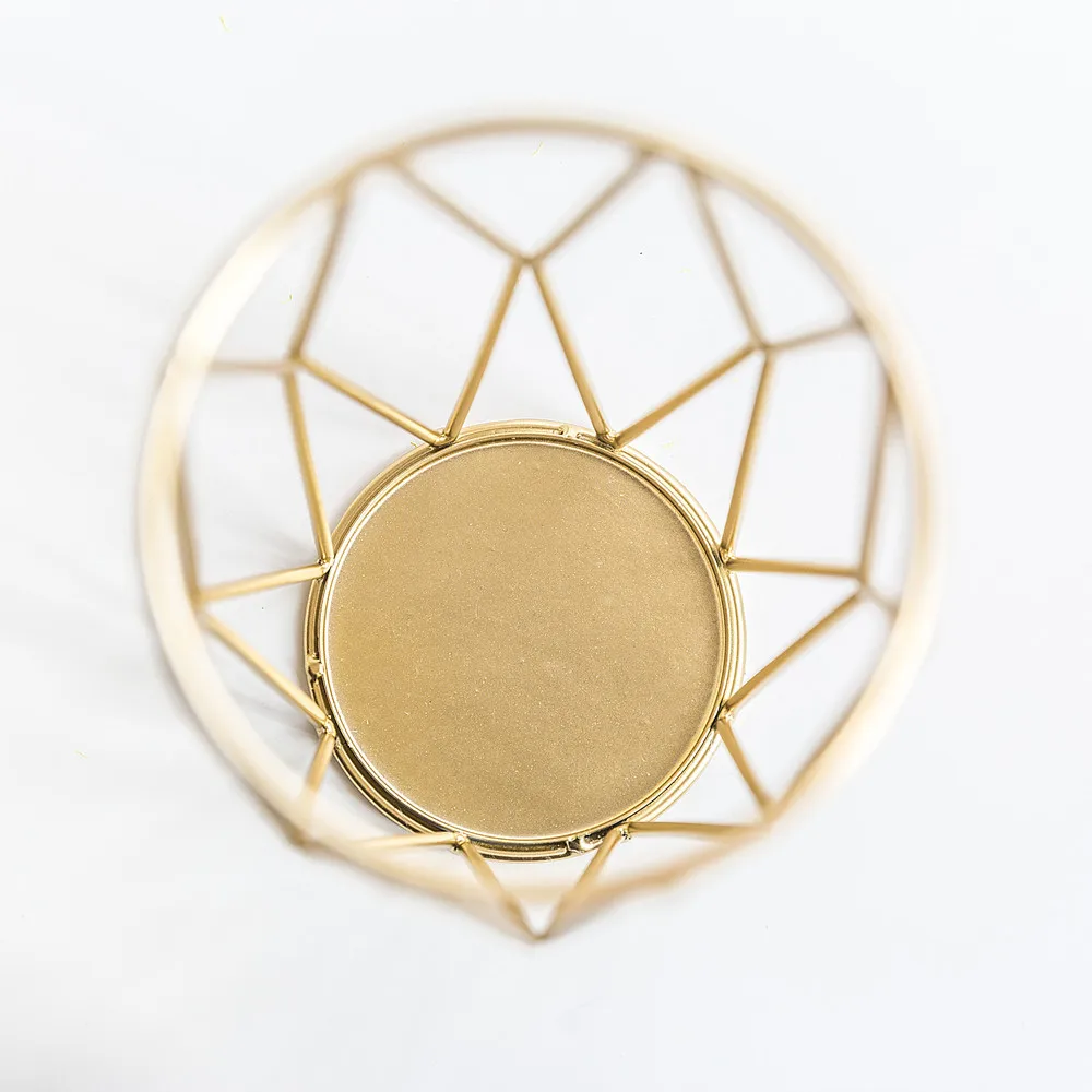 Metal & Glass Vase for Flower Arrangement Living Room Tabletop Vase iron art metal glass golden vase for  Home Decoration