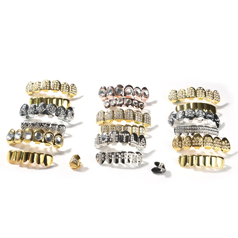 Fashion Trend Punk Style Hip Hop Jewellery Braces Diamond Plating Rap Braces Teeth Grills