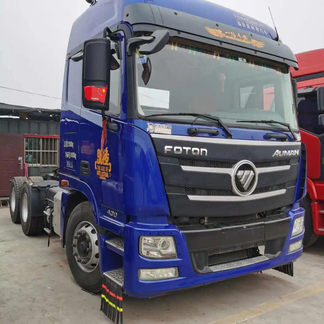 Good Condition Used Foton Auman Tractor Truck Head 6*4 Diesel Engine Trailers Tow Truck 10 Wheel Prime Mover for Sale