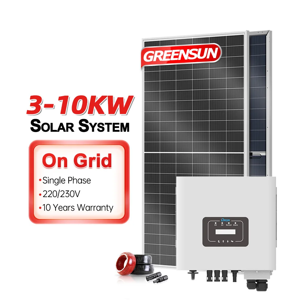 5Kw Solar Power System On Grid 10kw 15kw Home Residential Solar System Grid Tie System