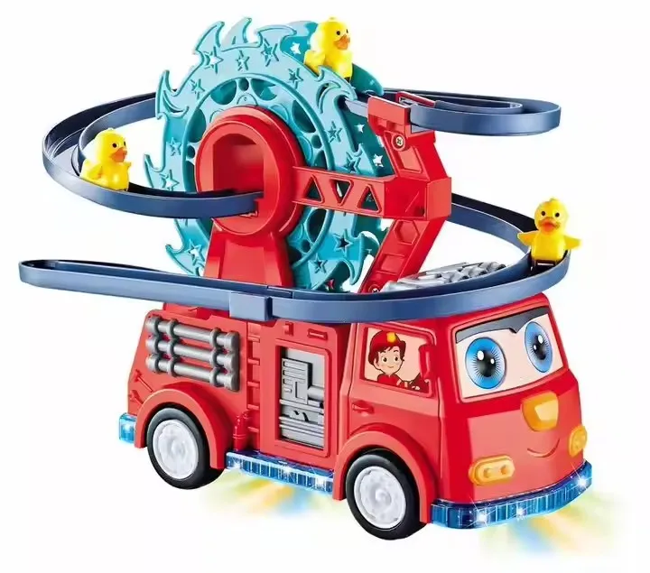 Wholesale Electric Toys Fire Rail Car Light Light Music Ferris Wheel Rotation Duck Glide Creative Cartoon Educational Toys