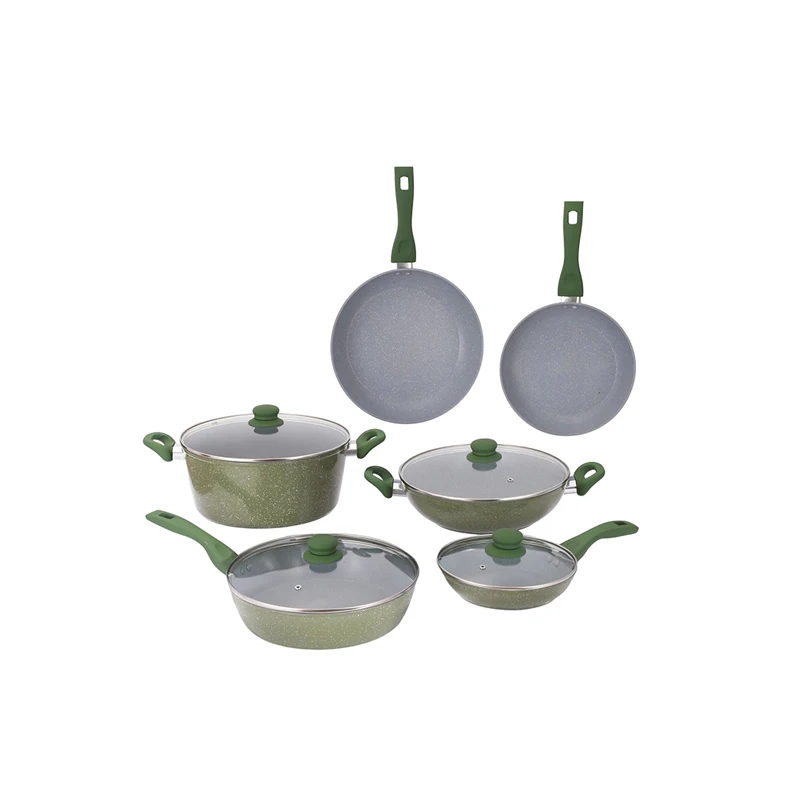 Promotion Non-stick Cookware Set Aluminum Bakeware And Pot Set Cookware With Glass Cover