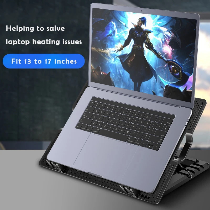 2022 Heights Adjustment Portable with 2 USB Ports up to 17 inch Laptop Cooling Pad Cooler Laptop Stand