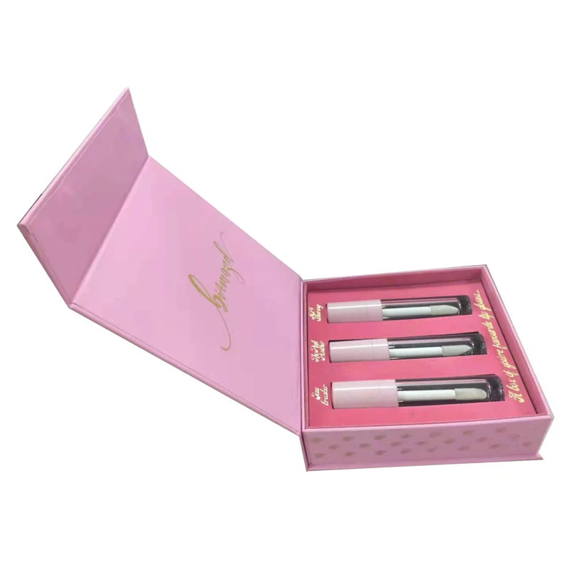 Wholesale Lipstick Empty Gift Box Custom Cosmetic Storage Magnetic Logo Lip Oil Packing Box Cosmetic Packaging Cardboard HS K=K