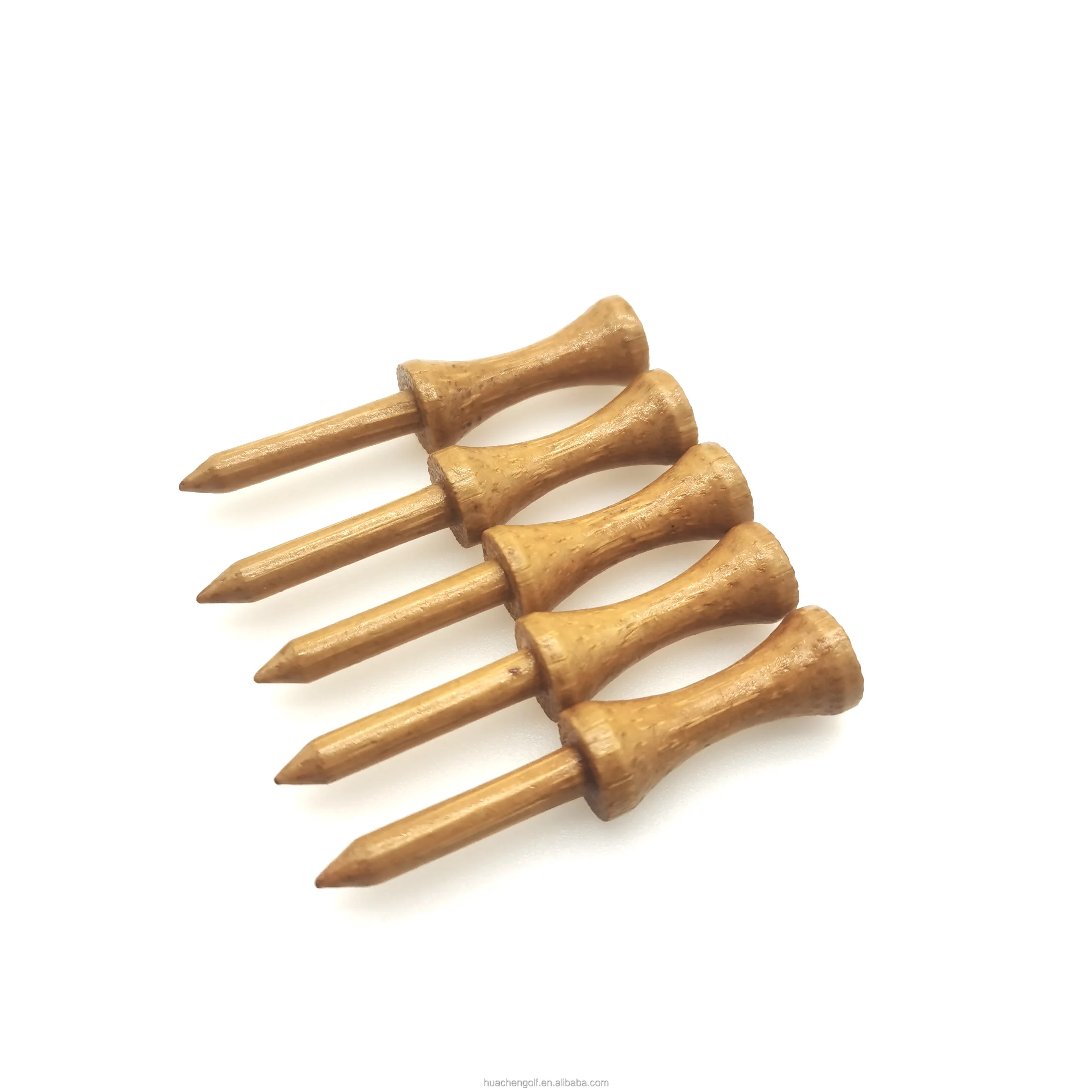 Golf Tees--- Step down Castle Natural Bamboo Wooden golf tees