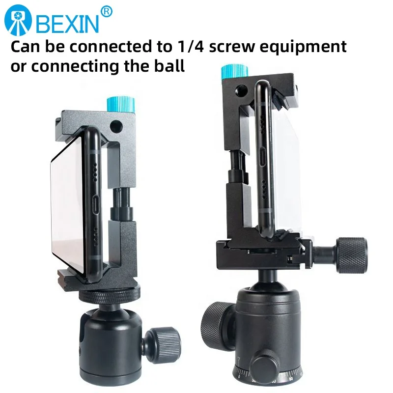 BEXIN Universal Aluminum Alloy Multifunctional Phone Holder Desktop Phone Clip for Smartphone Clip