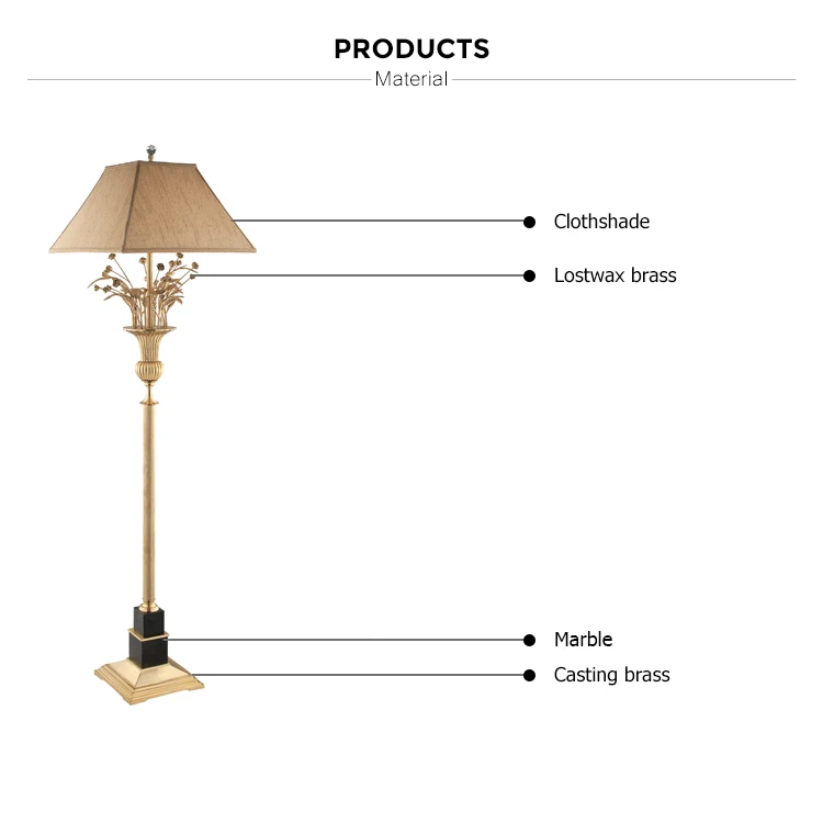 Unique Decorative Brass Rose & Leaf Floor Lamp Polished Brass FInish Standard Modern Floor Lamp Home Decor