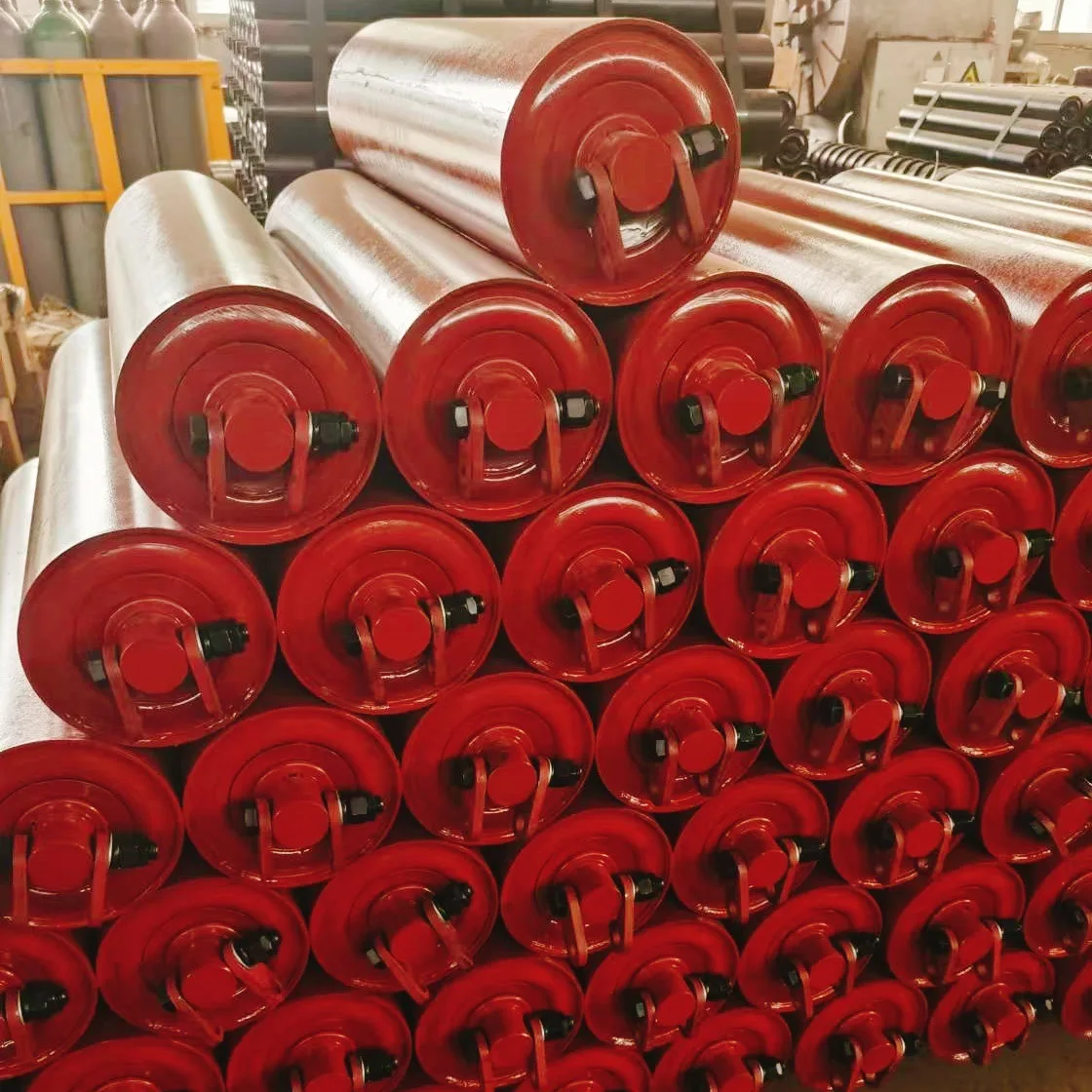 Friction buffer idlers support custom comb type 304 stainless steel idlers groove type parallel cone idlers