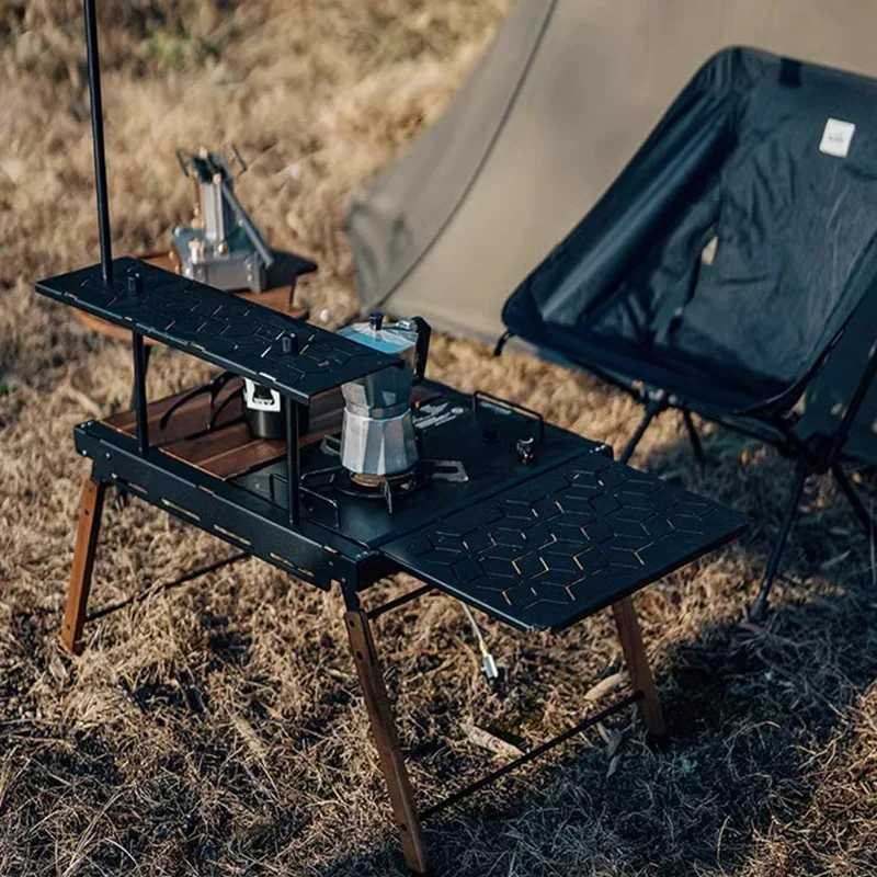 IGT Ultra-Light Portable DIY Folding Table Combination Modern Outdoor Camping Set Full Set Tactical Aluminum Iron Outdoor