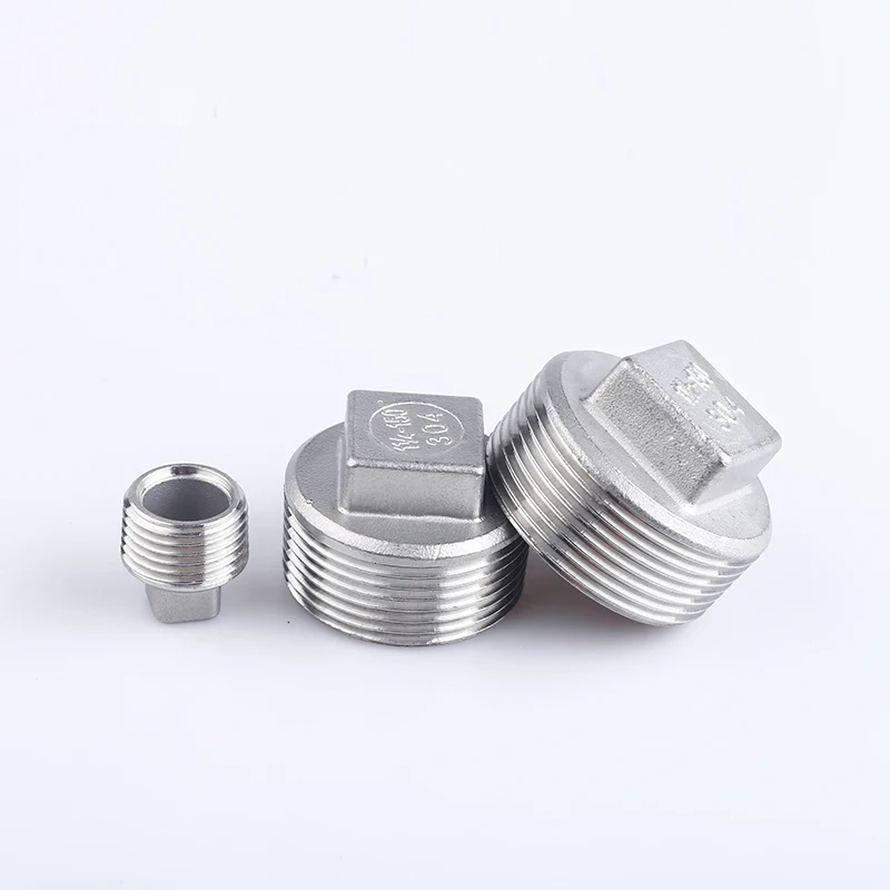 Good Quality stainless steel pipe fitting pipe cap water heating fittings pipes and and fittings Four corner plugs