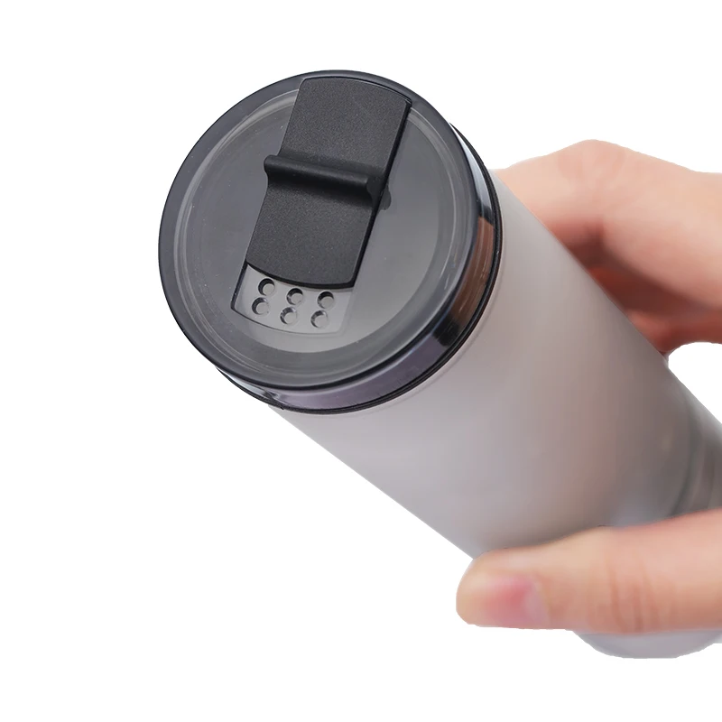 Glass salt and pepper shaker mill bottle set ceramic mechanism salt container top and metal grinder lid