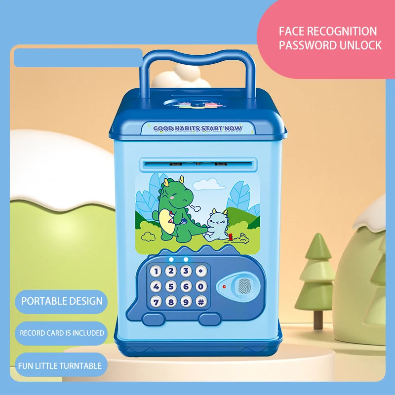 2025 Hot Sell Novelty Kids Safe Plastic Paper Money Saving Boxes Digital Password Electronic Atm Piggy Bank for Kids Boys&girls