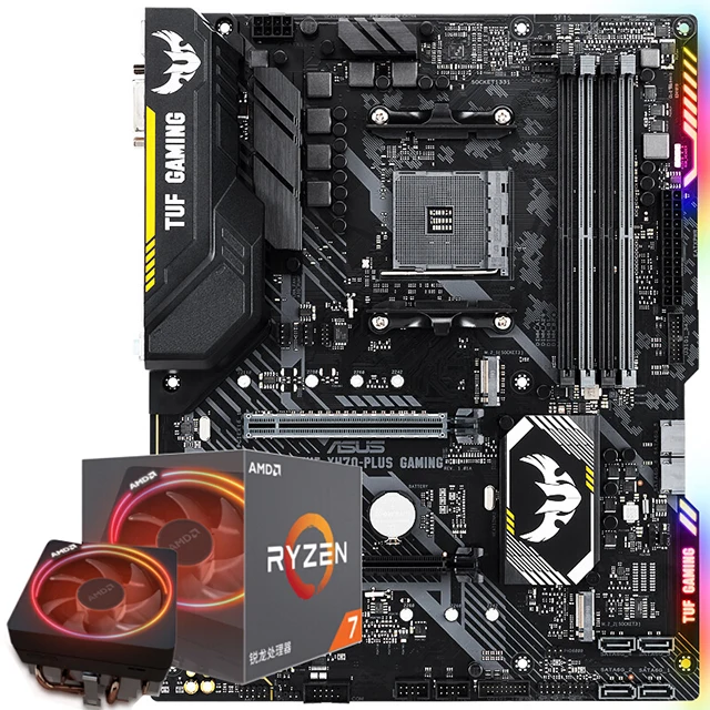 For ASUS TUF X470-PLUS GAMING with cpu amd X470 computer game motherboard atx support ddr4 Asus desktop mother board