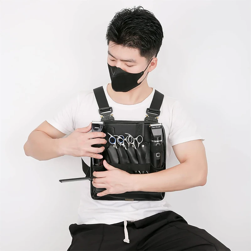 Tool Bag Organizer 16-inch Tool Bags for Men with 17 Pockets and Adjustable Shoulder Strap Portable Tool Box Home Essentials