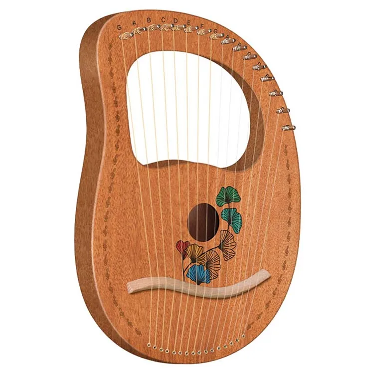 Твердый красное дерево ручная гравировка LYRE HARP 16 струн