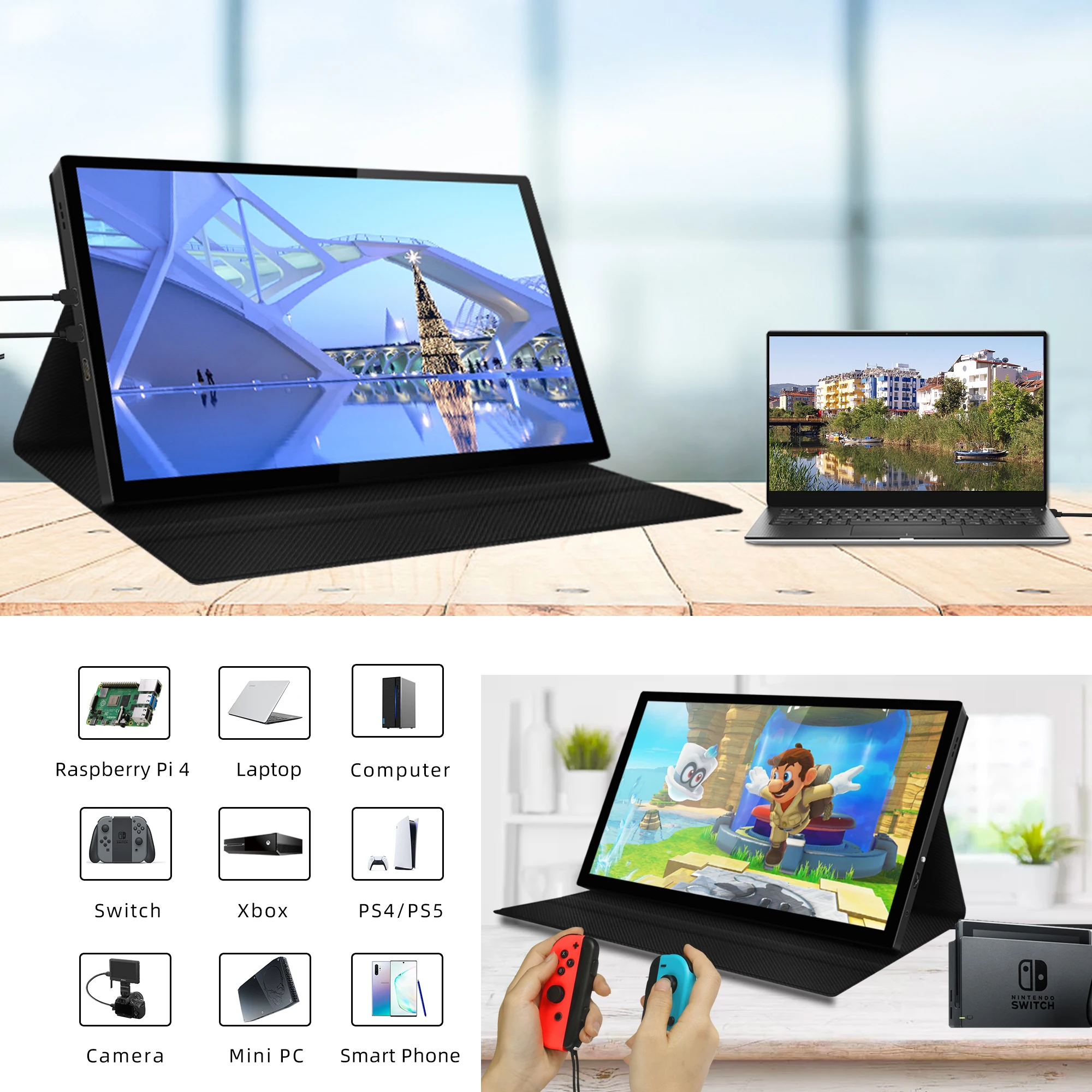 Touch Screen Small Monitor 8.9 inch 1080P Display for Raspberry Pi by Intehill