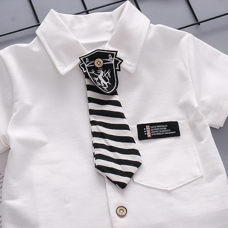 New Fashion  Baby Boys Clothes Suit Children Casual Shirt Shorts 2Pcs/Sets Toddler Sports Costume Outfits Kids Tracksuits