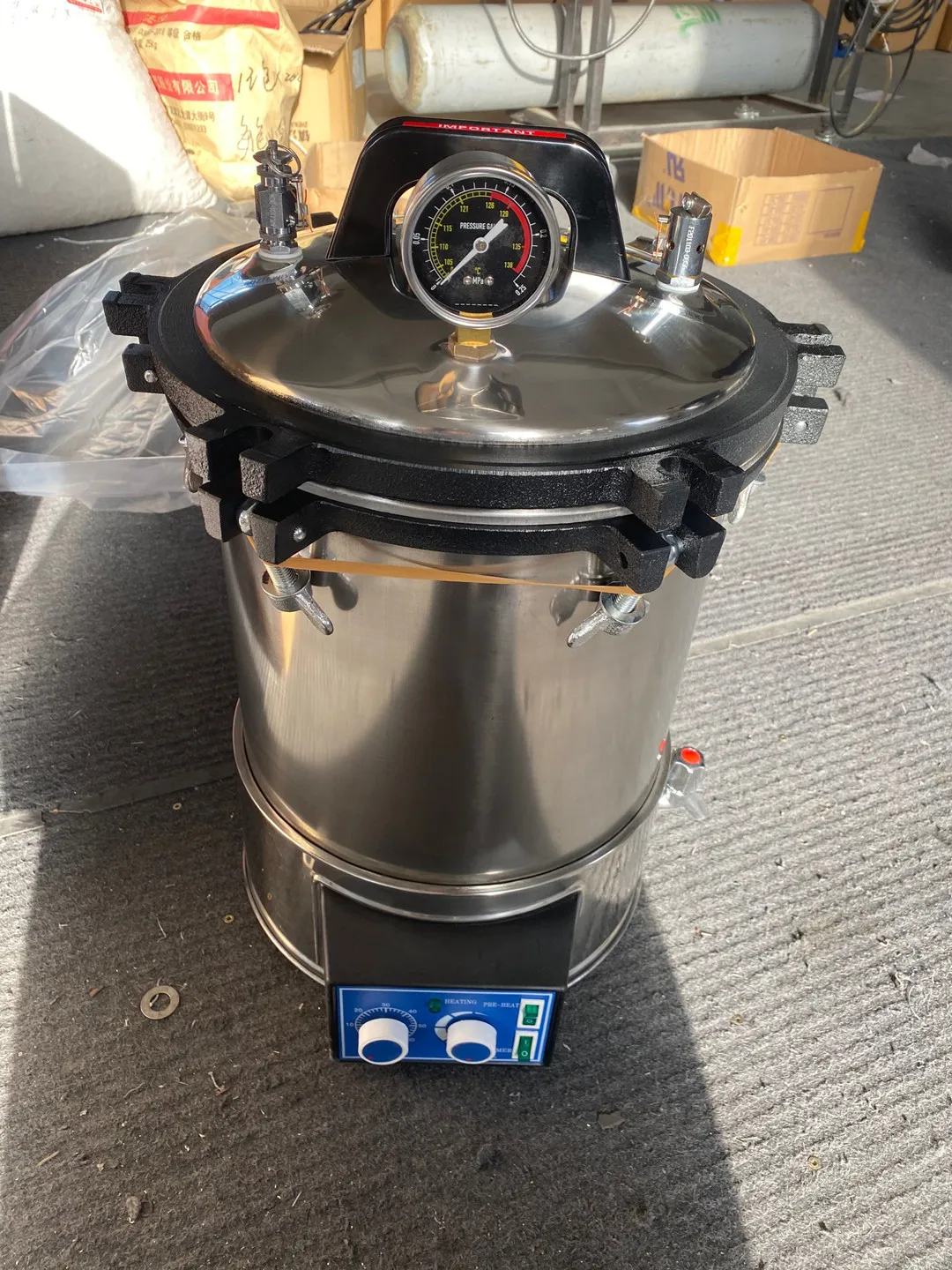 18L 24L Small Mushroom Autoclave Portable Autoclave Sterilizer For Mushroom Cultivation Bags
