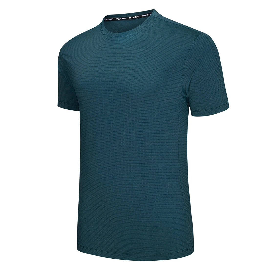 
Gym athletic sports wear custom polyester t shirt wholesale Custom Logo Breathable Sports Polyester Fitness mens gym T Shirt 