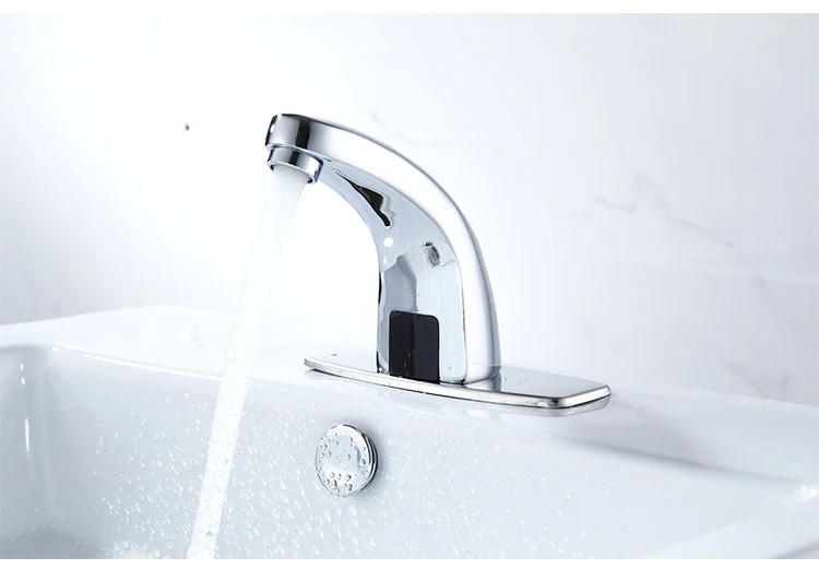 Public places Infrared Hands touchless bathroom hotel automatic motion sensor faucet waterfall basin faucets
