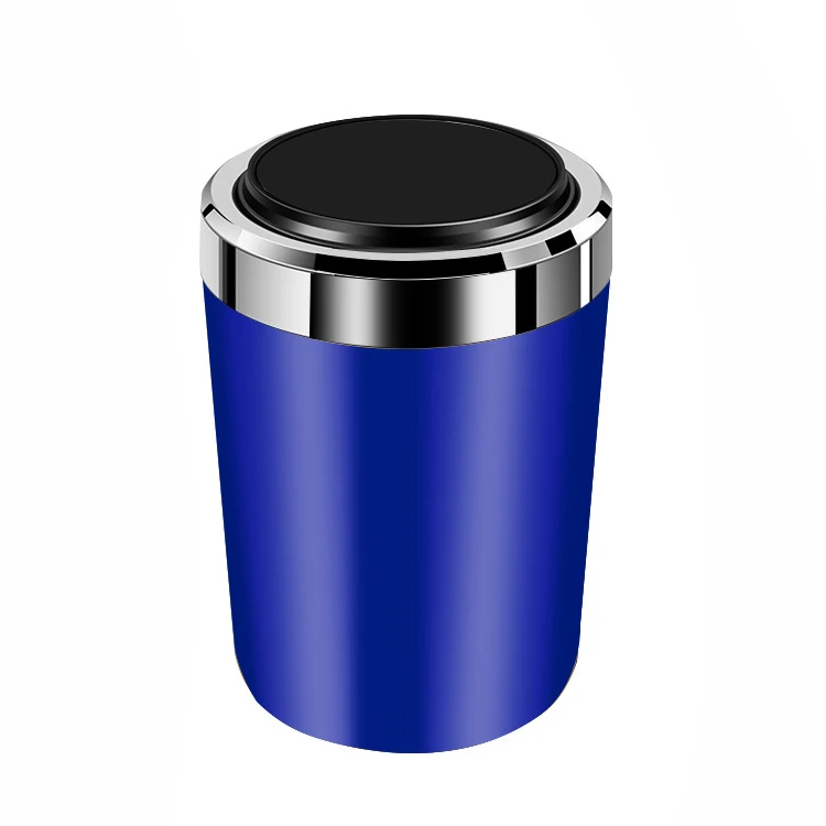 Hot Selling Washable Knock-Down Car Ashtray With Led Light Metal Portable Cigarette Smoking Tobacco Bin