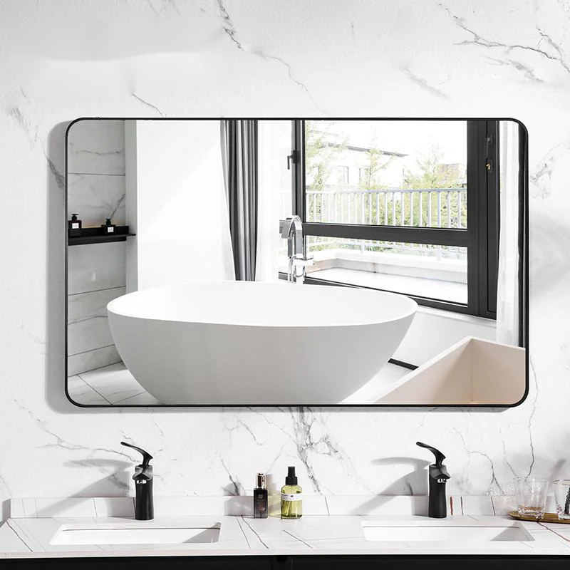 Customized Popular New Nordic Rectangle Fancy Framed Decor Wall Mirror Chinese Bedroom Mirror