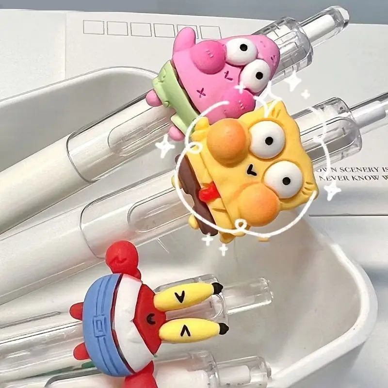 New Design School Office Stationery Cartoon SpongeBob SquarePants Black Ink Gel Pen