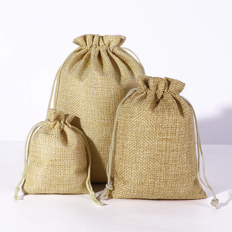 Eco Friendly Natural Jute Burlap Bag Sack For Rice Sugar Coffee Cocoa And Other Grain Products Custom Printed
