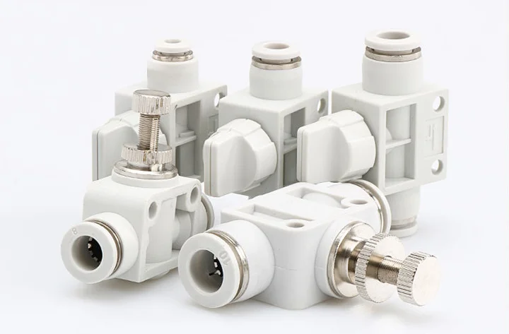 Plastic PVC 6mm One-touch Pneumatics Hand Value Long Life High Quality Air Pipe Connector Throttle Check Valve Manufacturer