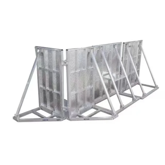 High Quality Easy Install Aluminum Alloy Crowd Control Barrier Stage Crash Barricade People Stopper Traffic Barriers Safety