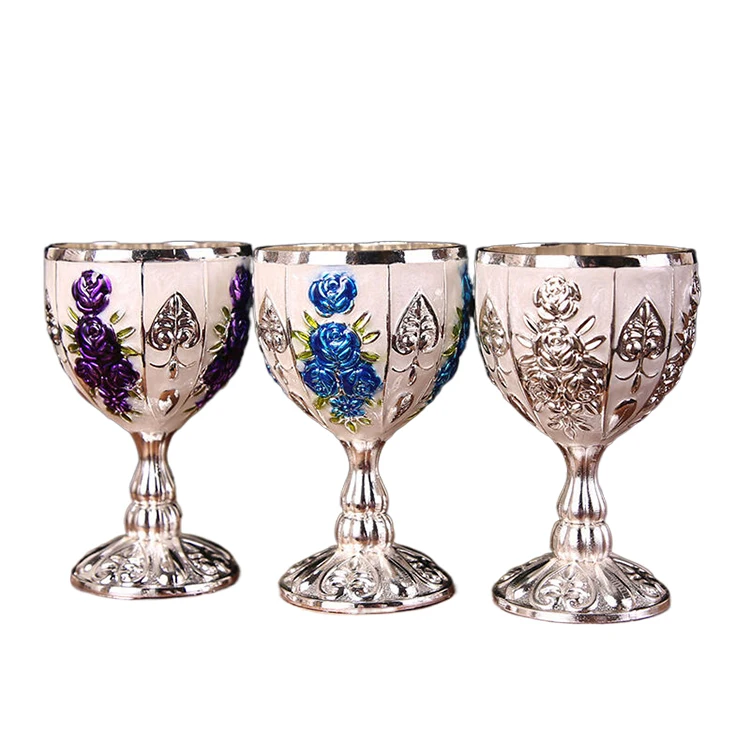 Stainless Steel Red Wine Goblets Metal  Wine Cocktail Cup Custom Party Cups