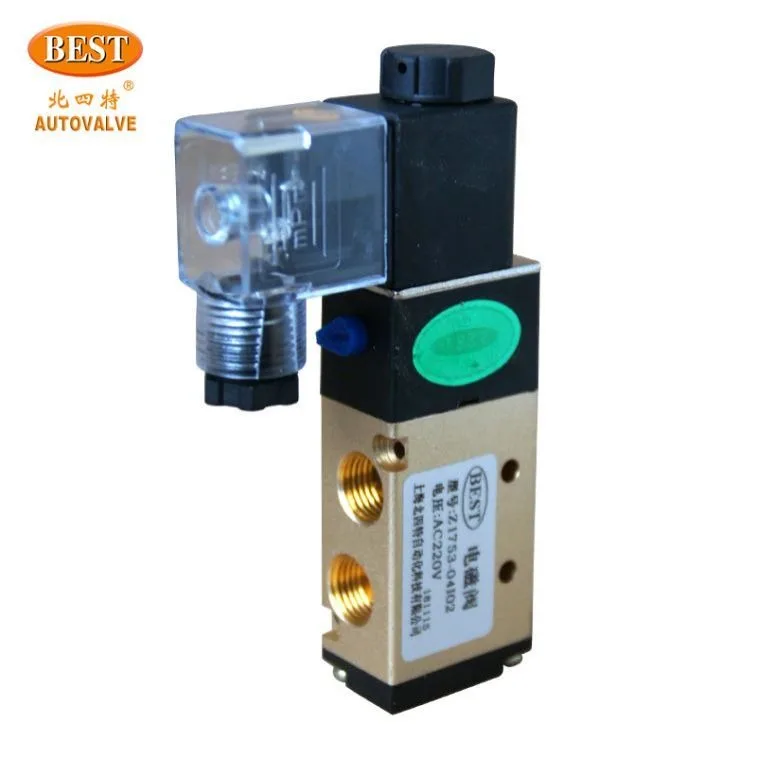 Z173 5 port 2 position Way Pilot Operated Pneumatic Directional control solenoid air valve 24V 220v