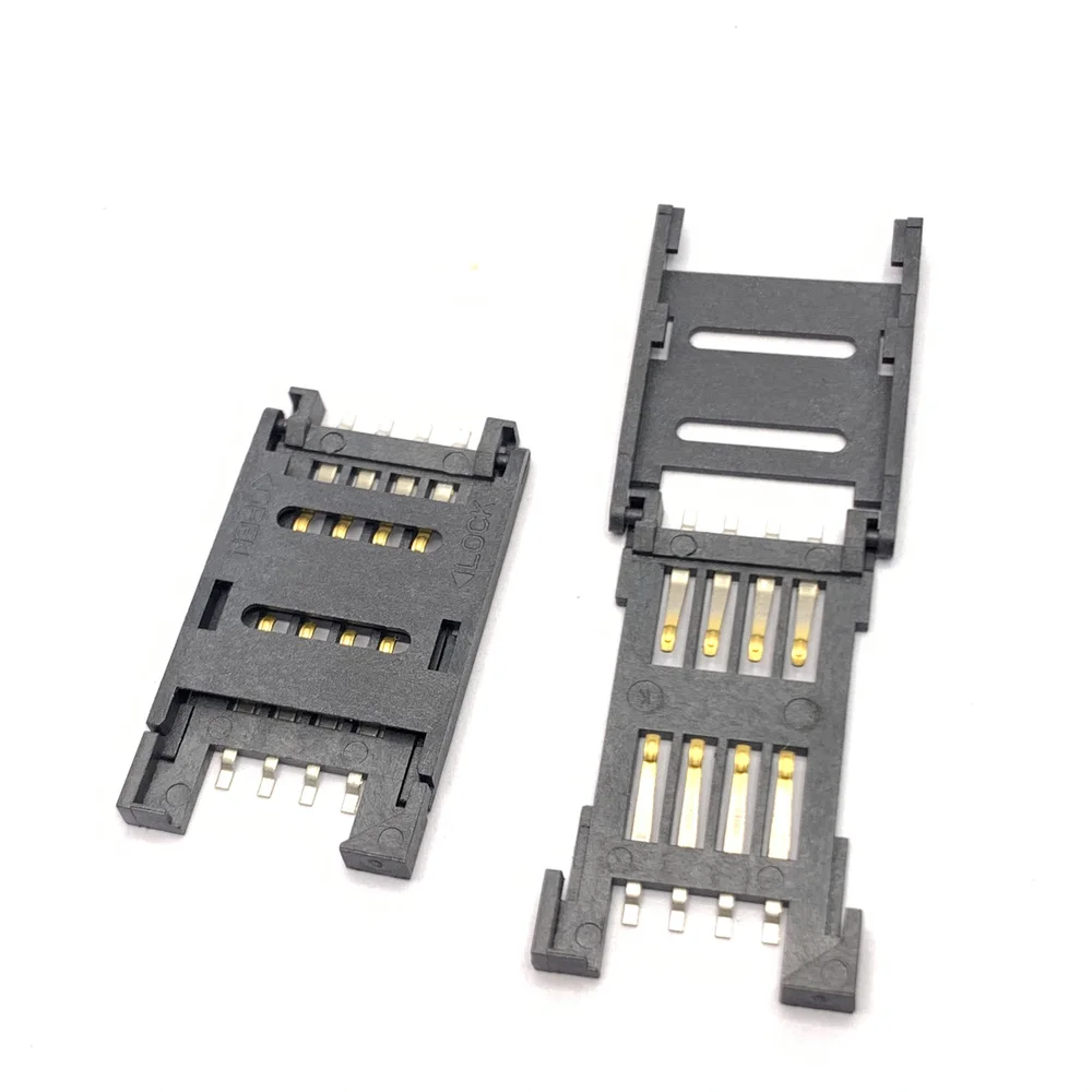 High quality SIM adapter smart card connector micro sim card connector 8pin PCB sim card socket